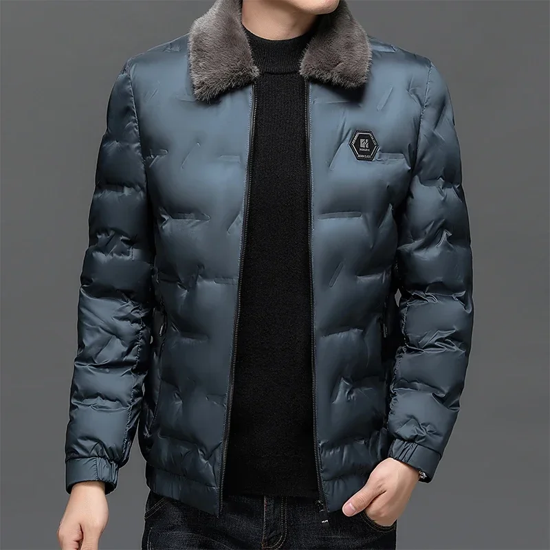 Chaqueta cortavientos para hombre, Parkas cálidas, ropa informal, marca de moda, gruesa, larga, Invierno