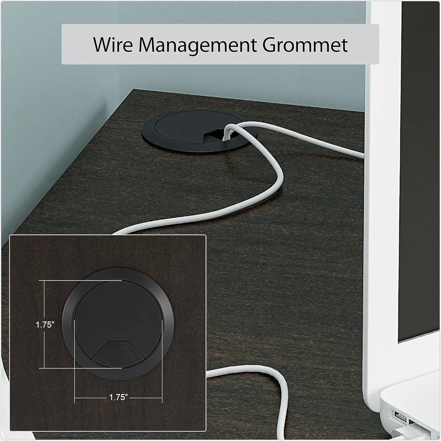 مكتب كمبيوتر مع أرفف كتب مدمجة بتصميم عصري من خشب البلوط الأسود لتوفير المساحة #6