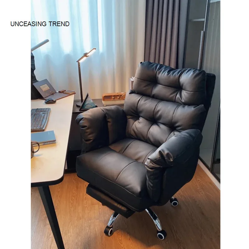 Sedia da lavoro per ufficio, nuova sedia Boss in pelle, comoda poltrona per computer per studio, sedia per il tempo libero morbida e confortevole