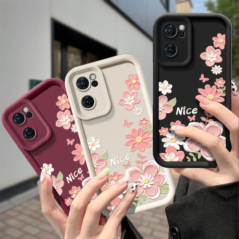 Чехол для телефона с цветочным рисунком для OPPO A3Pro A5 A5X A17 A38 A58 A60 A76 A78 F29 Reno 7 Z 8 T 10 11 11 12 13 14 F PRO Soft Cover Чехол для телефона с цветочным рисунком для OPPO A3Pro A5 A5X A17 A38 A58 A60 A76 A78 F29 Reno 7 Z 8 T 10 11 11 12 13 14 F PRO Soft Cover