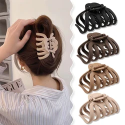 Pinzas de garra de cangrejo de captura grande coreanas para mujer, accesorios para el cabello de moda Updo largos y gruesos, abrazadera de mandíbula de plástico mate, accesorios para la cabeza, nuevo