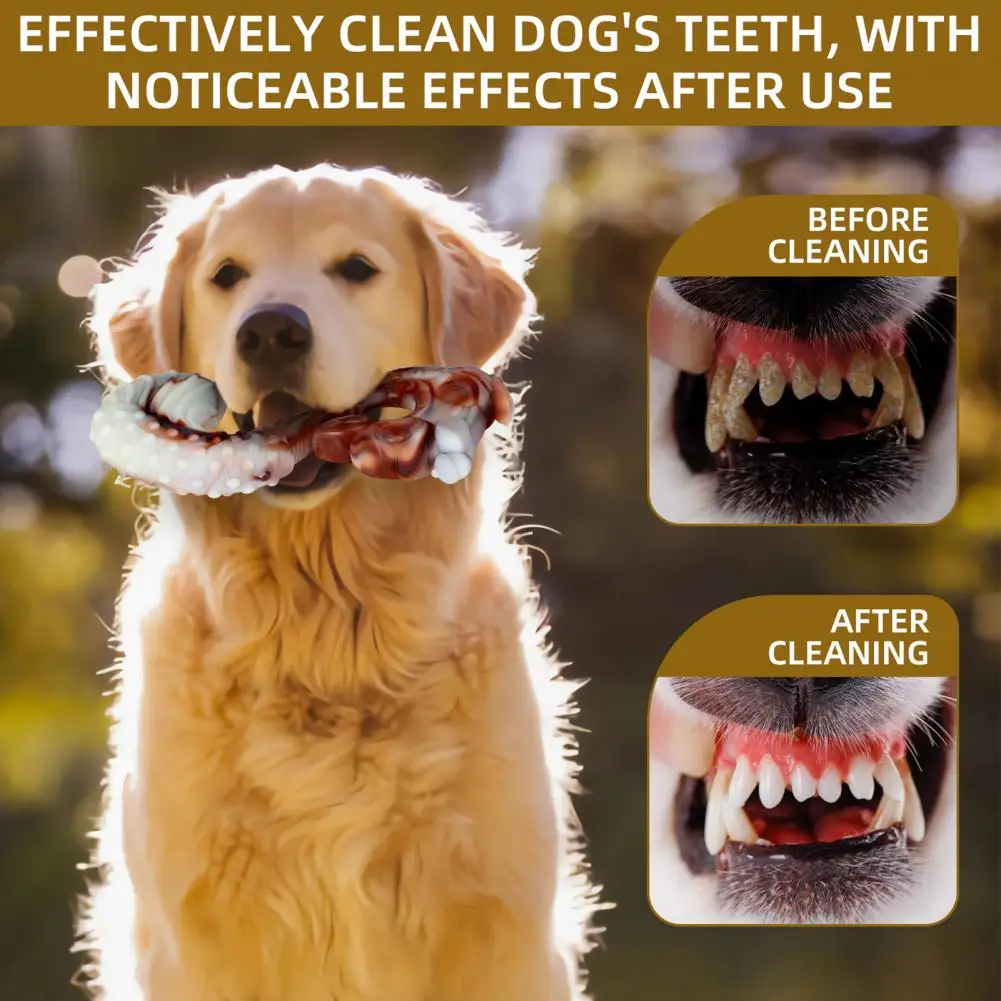 Indestructible Dog Toy Beef Flavor Tough Puppy Chew Toy Nylon Animal Shaped Teeth Cleaning Dog Toy for Medium And Large Dogs