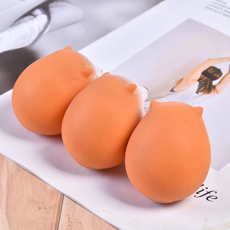 1/2PCS Funny Dog Egg Pinch Le Cute Simulation Chai Dog Egg Sponge Squeeze Rebound Toys Children Adult Decompression Props