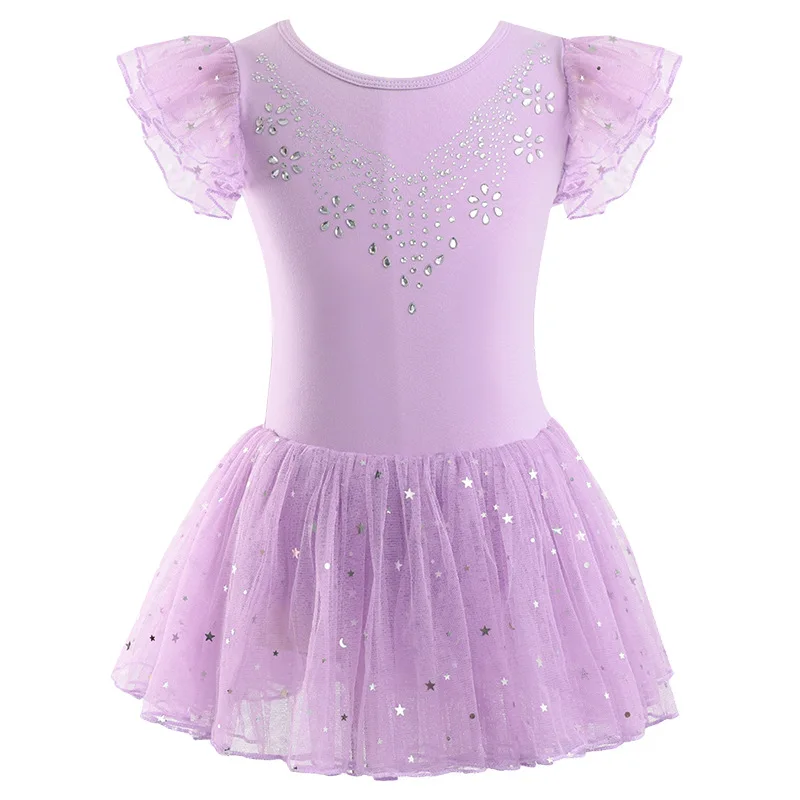 ปลอกคอเต้นรำสำหรับเด็กผู้หญิง, ชุดบัลเล่ต์สดใส, ทูโต้,กระโปรง, ยิม, ร่างกาย, เสื้อผ้าบัลเล่ต์, ชุดการแสดงบนเวที