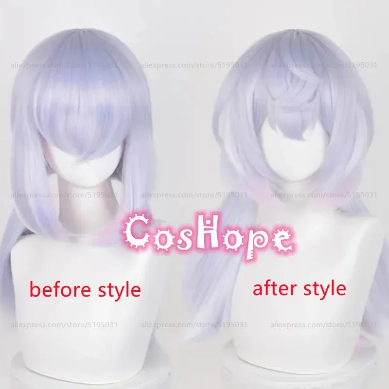 Fontaine Sigewinne Cosplay Wig 55cm Pre Styled Light Purple Wig Cosplay Anime Wigs Heat Resistant Synthetic Wigs