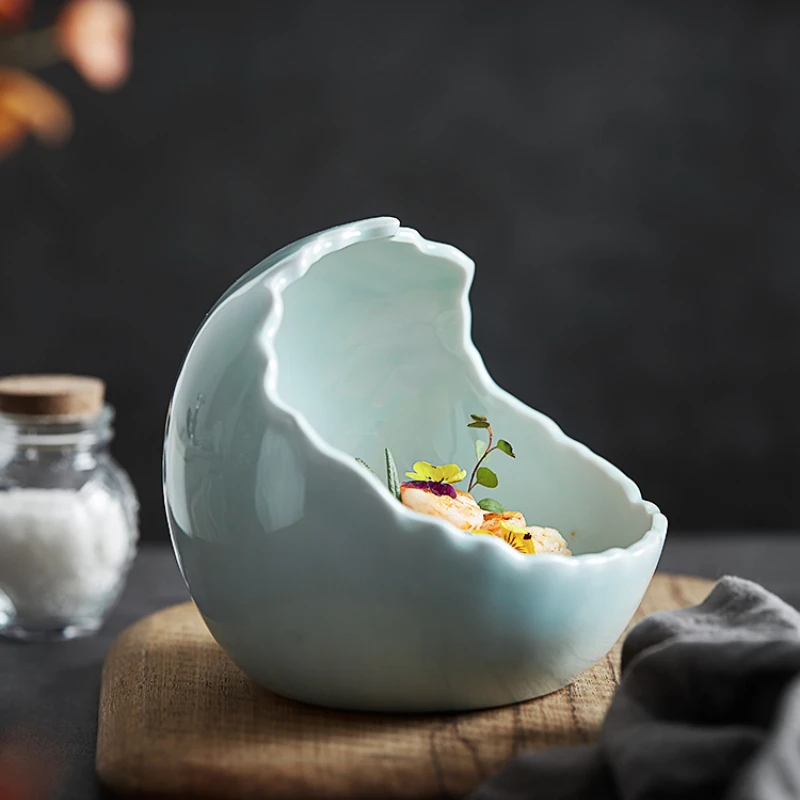 Alien-shaped Hotel Artistic Conception Dishes Molecular Cuisine Tableware Restaurant Hot Pot Seasoning Bowl Ceramic