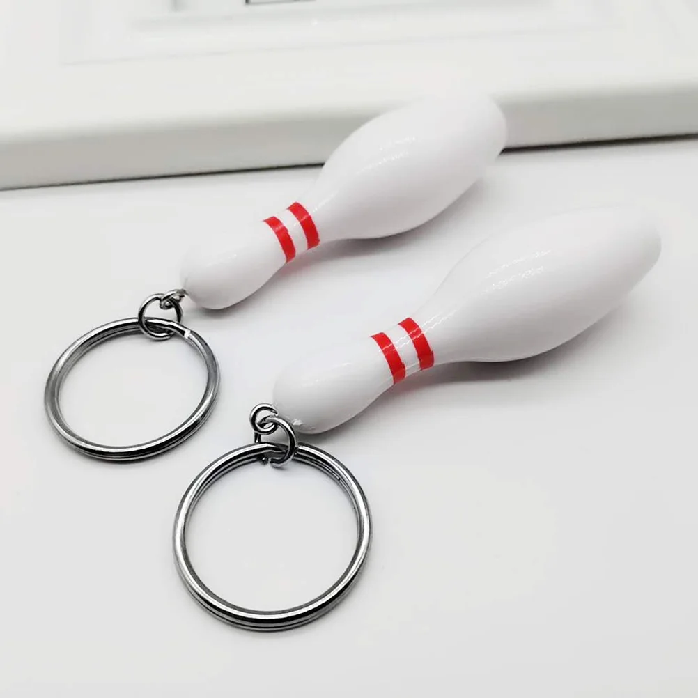 

3pcs Mini Bowling Keychain Creative Plastic Keyring Pendant Key Holder Decoration Gift Hanging Ornament