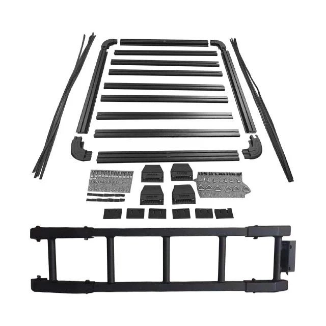 JIMNY car exterior upgrade and renovation, roof aluminum alloy luggage rack equipped with escalator