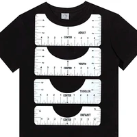 4pcs T-Shirt Ruler Guide Shirt Alignment Tool T-Shirt Alignment Ruler with Clothing Size Chart for Adult Youth Toddler Infant