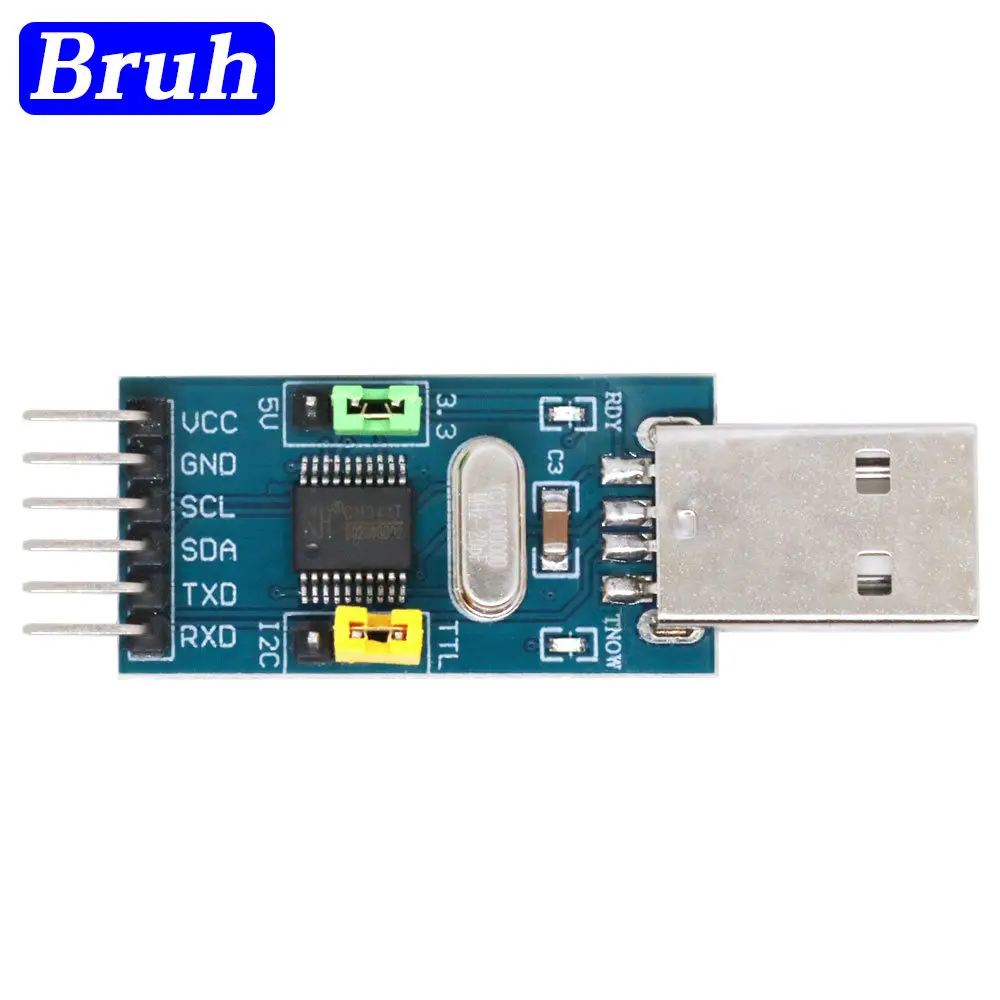 CH341T 2 w 1 moduł 3.3V 5V USB do ic UART USB na TTL jednoukładowy port szeregowy downloader