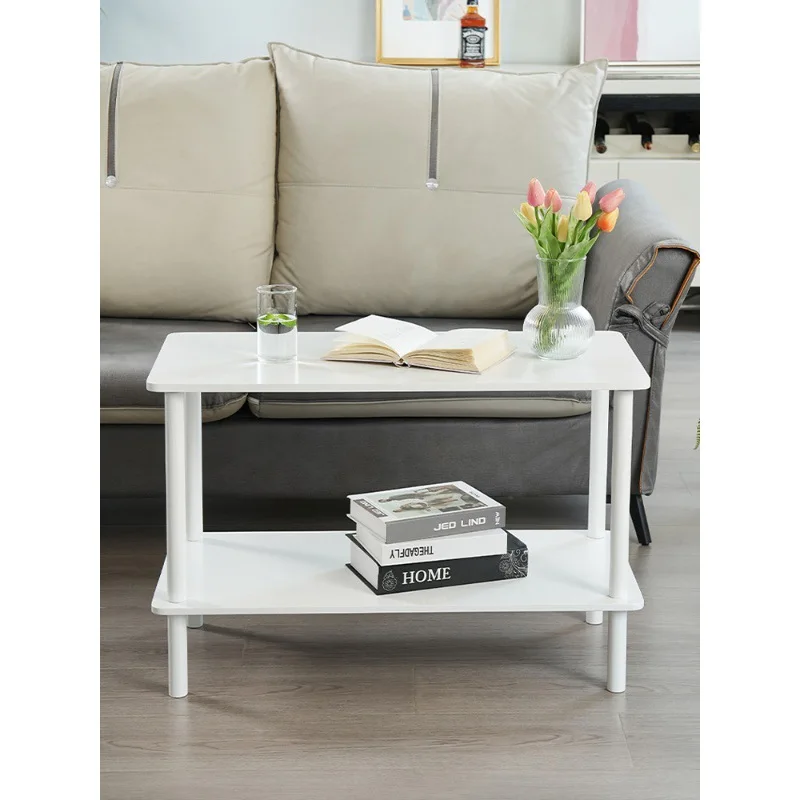 

Solid wood sofa side table Modern light luxury movable small coffee table Bedside table Nordic living room