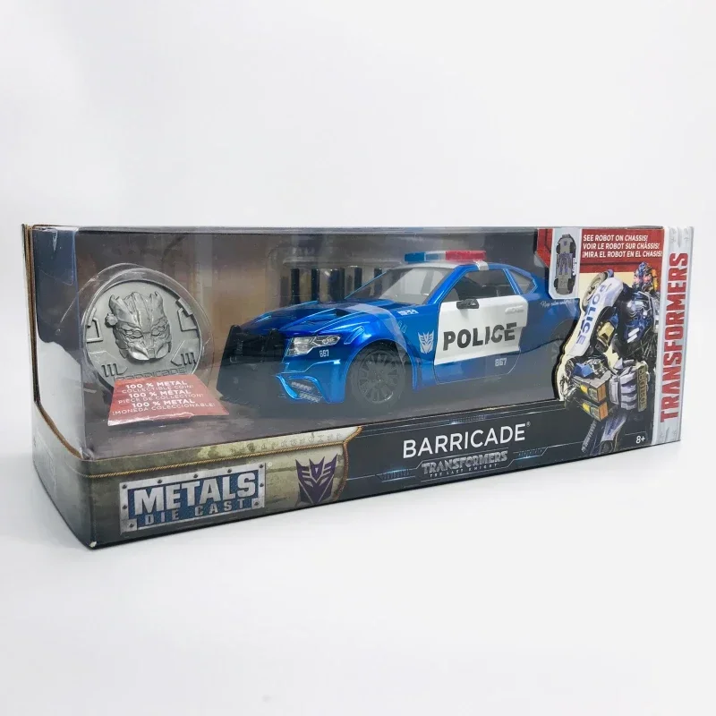 Jada 1:24 Transformers barricata auto della polizia alta simulazione pressofuso auto in lega di metallo modello di auto giocattoli per bambini