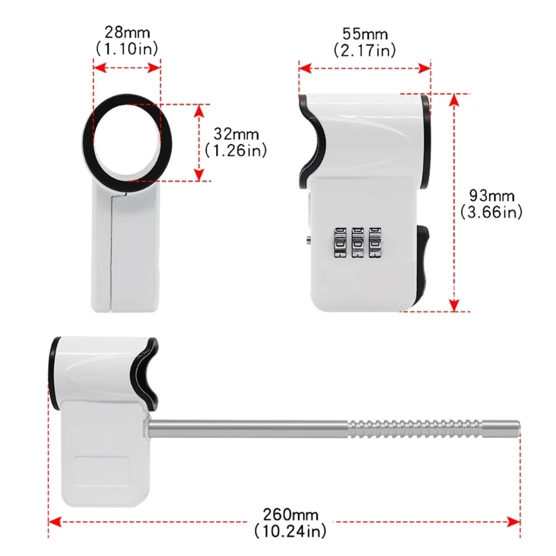 Metal Double glazes Door Lock Combination Lock with personalizes Security 260mm dropshipping