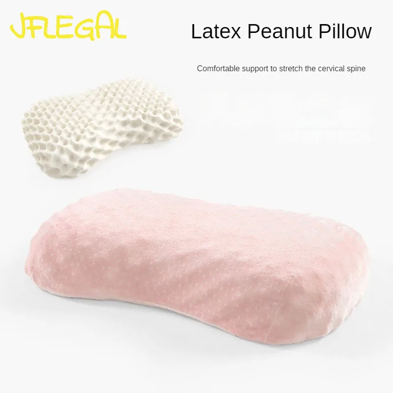 

JFLEGAL Natural Latex Throw Pillows Velvet Removable Pillowcase Cervical Beauty Pillow Almohadones Decorativos Car Cushions