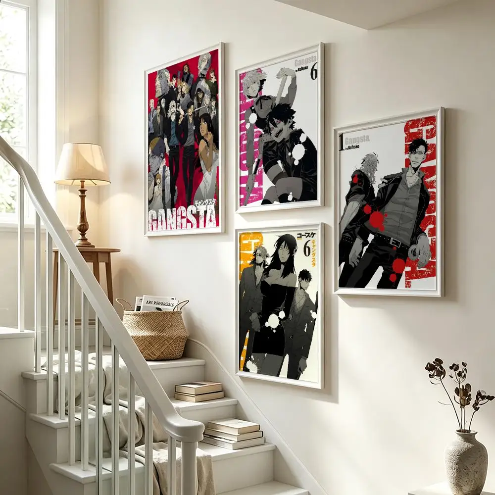 comic GANGSTA. Poster Poster HD Waterproof Self-adhesive Art Print Wall Decor for Bedroom Living Room Gift