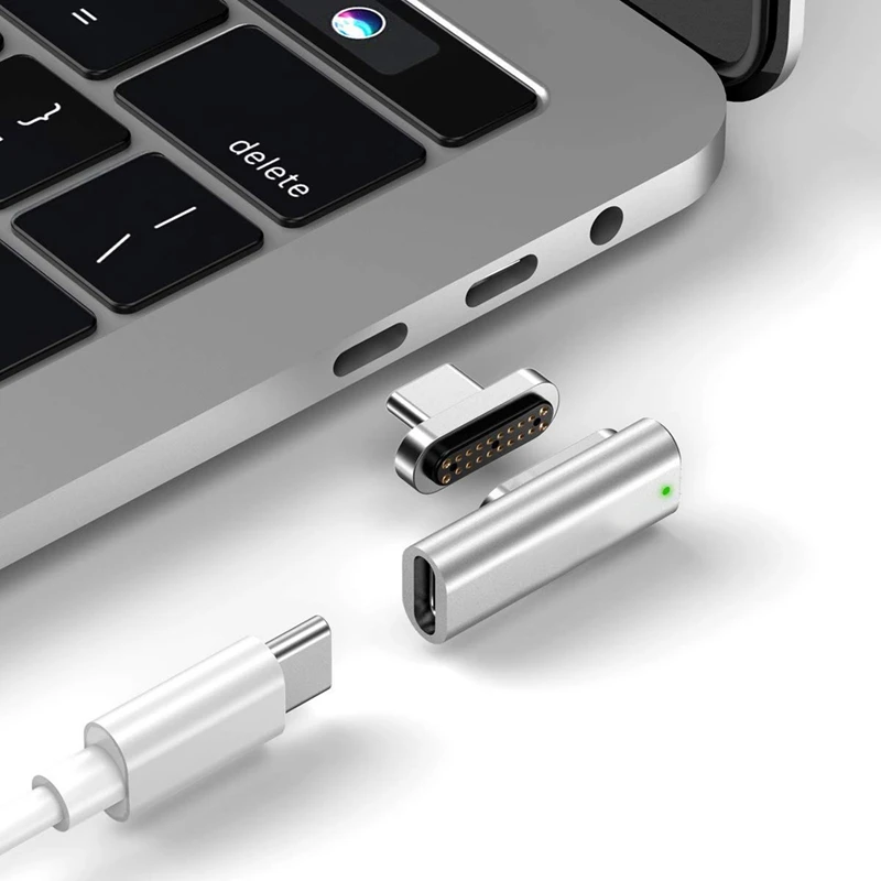 (НОВИНКА) 20-контактный магнитный адаптер USB C, разъем USB PD 100 Вт, быстрая зарядка, 10 Гбит/с, данные для устройства типа C