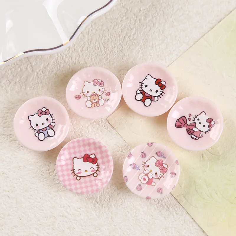

Kawaii Hello Kitty Accessories Cute Cartoon Series Handmade DIY Keychain Hole Shoes Desktop Decoration Student Gift Wholesale