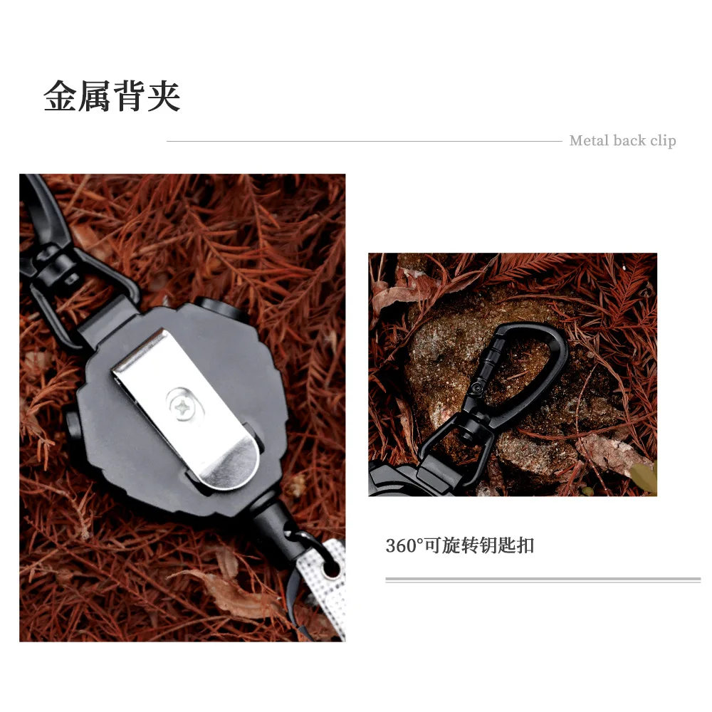 

Стальная проволока, выдвижная катушка для значка, высокоэластичный брелок для ключей, уличный карабин, противоугонный зажим для кемпинга, рыбалки