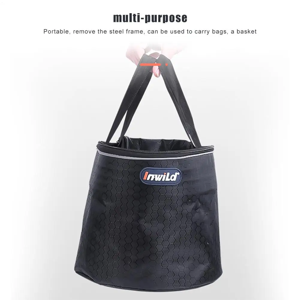 

Велосипедная корзина, водонепроницаемая передняя руль, велосипедная корзина, складные передние корзины для велосипеда со светоотражающими полосами для электронного велосипеда, скутера