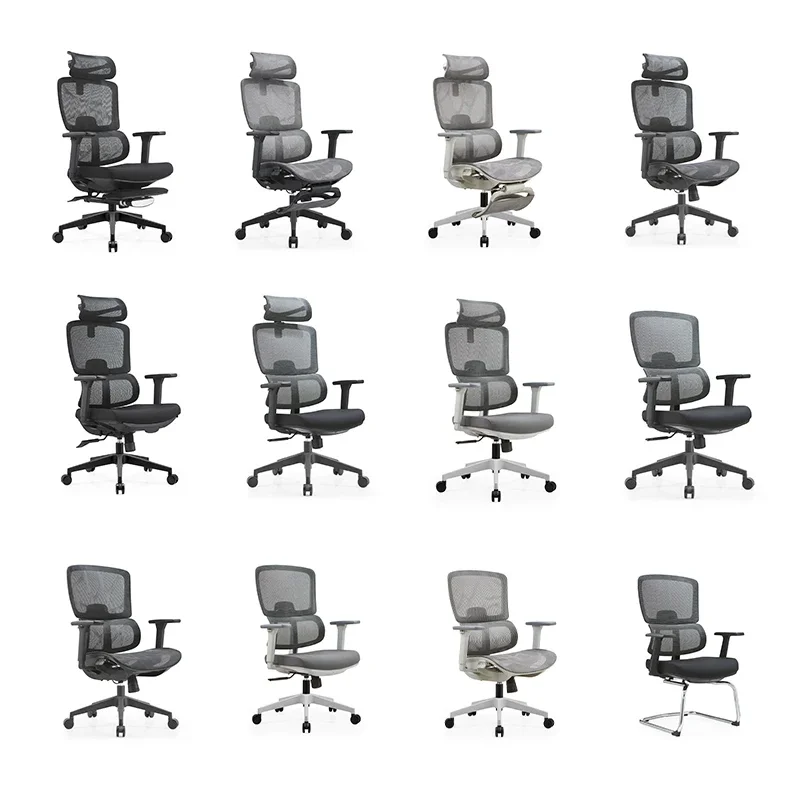 High Quality Lift Desk Chairs Adjustable Modern Office Ergonomic Mesh Chair With Footrest