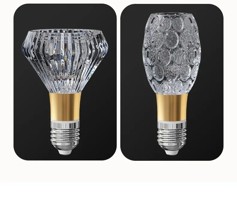 2pcs Acrylic Crystal Mini Pendant Light - E27/E14 LED Fairy Lamp for Bedroom & Kitchen, Warm White/Cold White, 110V-220V - view 5