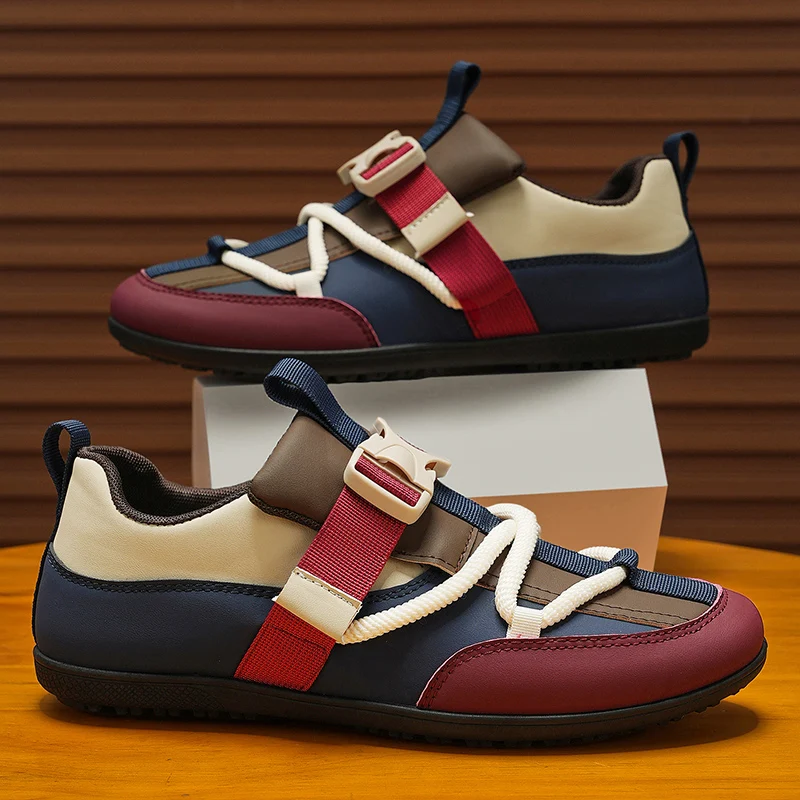 

Mens Casual Shoes 2025 Lightweight Leather Men Sneakers Man Suitable Walking Street Fashion Sports Flat Skate Shoes for Men