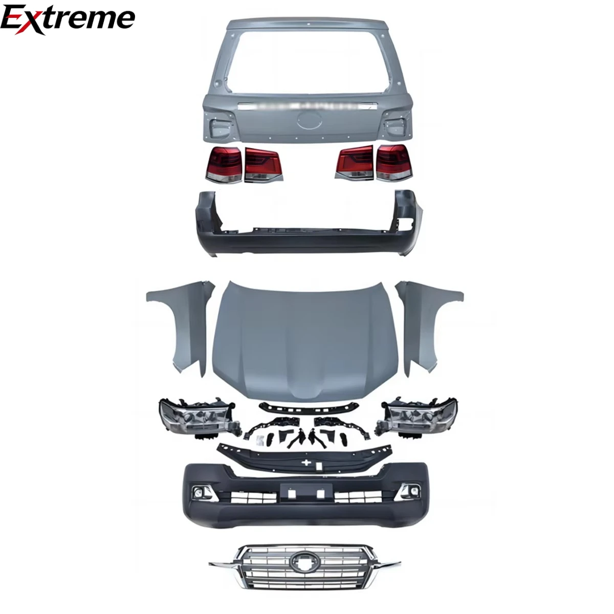 Wholesale Bumpers Body Kit for Toyota Land Cruiser LC200 2008-2015 Change to 2016-2020 Model.