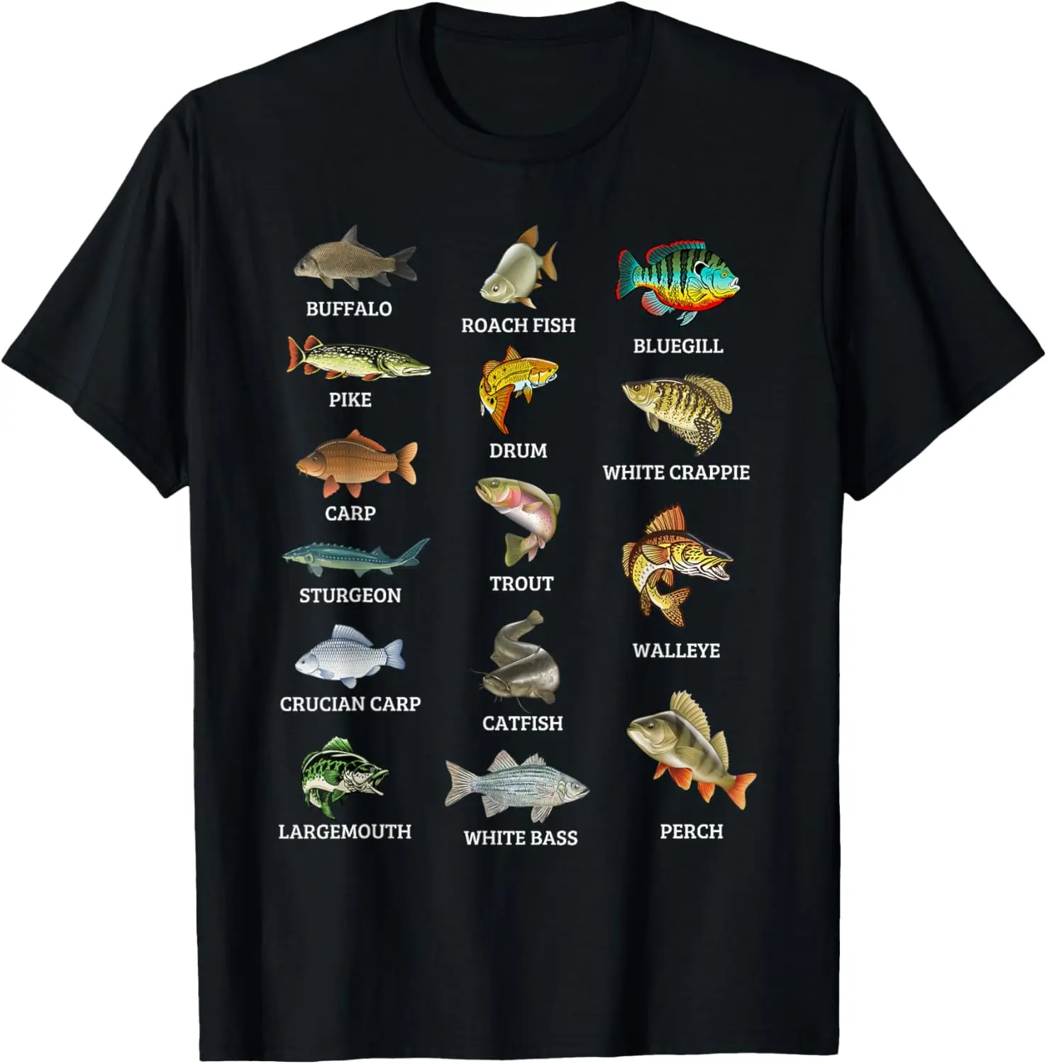 tipos-de-especies-de-peixes-de-agua-doce-pesca-pescador-pescadores-camiseta
