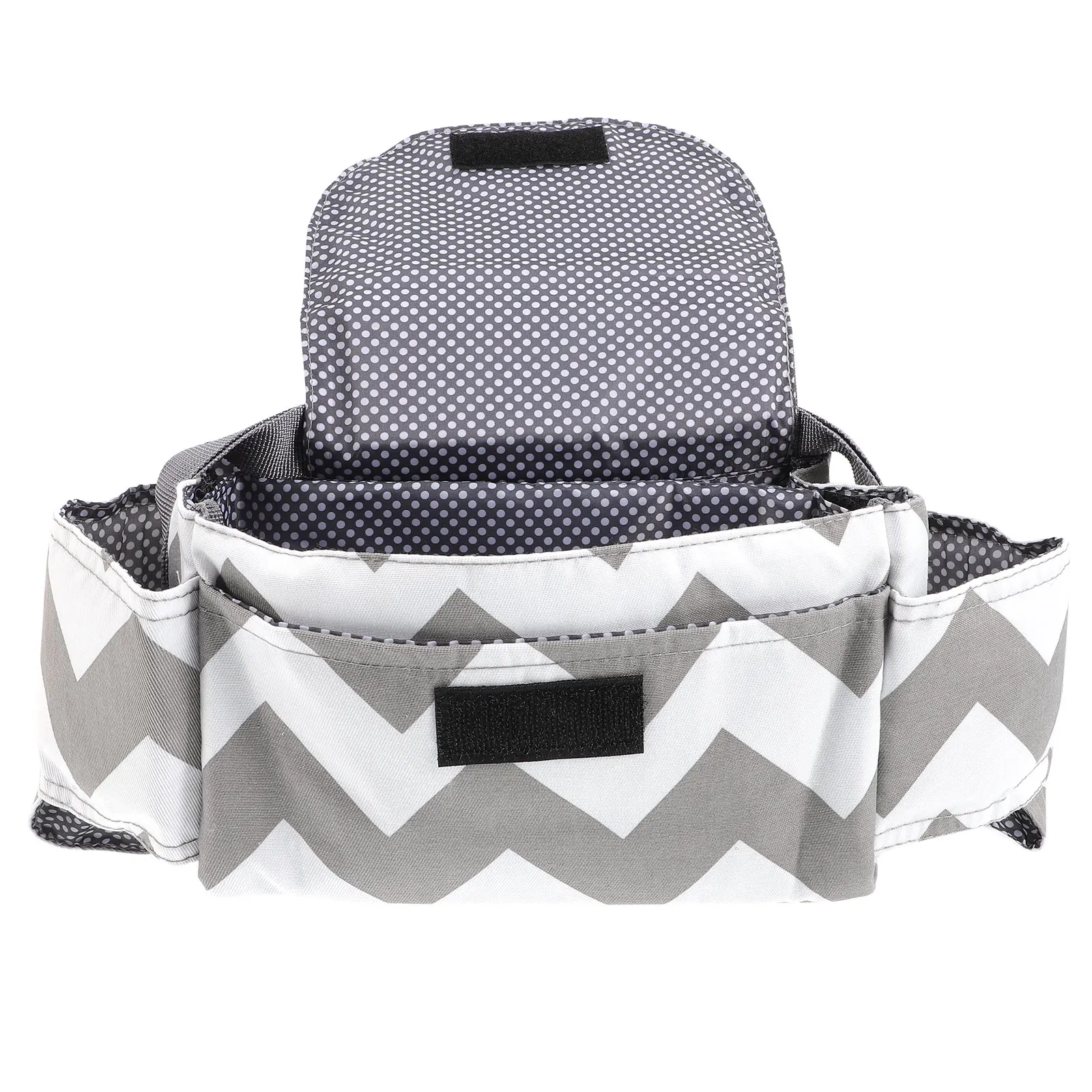 حقيبة معلقة لتنظيم عربة الأطفال، حقيبة تخزين حفاضات عربة الأطفال، منظم مستلزمات الأطفال من البوليستر المتين #1