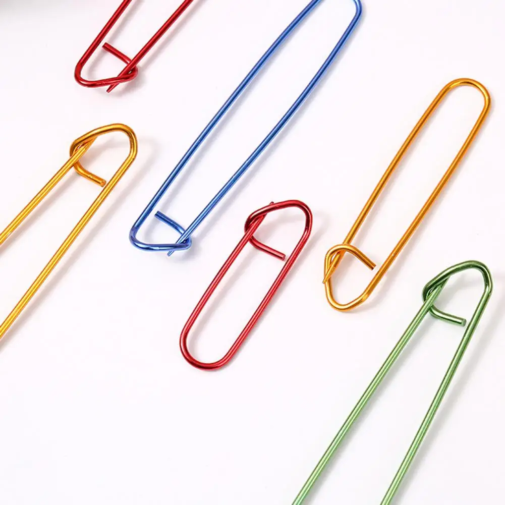 Sweater Knitting Pin Long-lasting Sweater Pin Metal Knitting Stitch Holder Set with 6 Sizes Needles Mixed Color for Sweaters