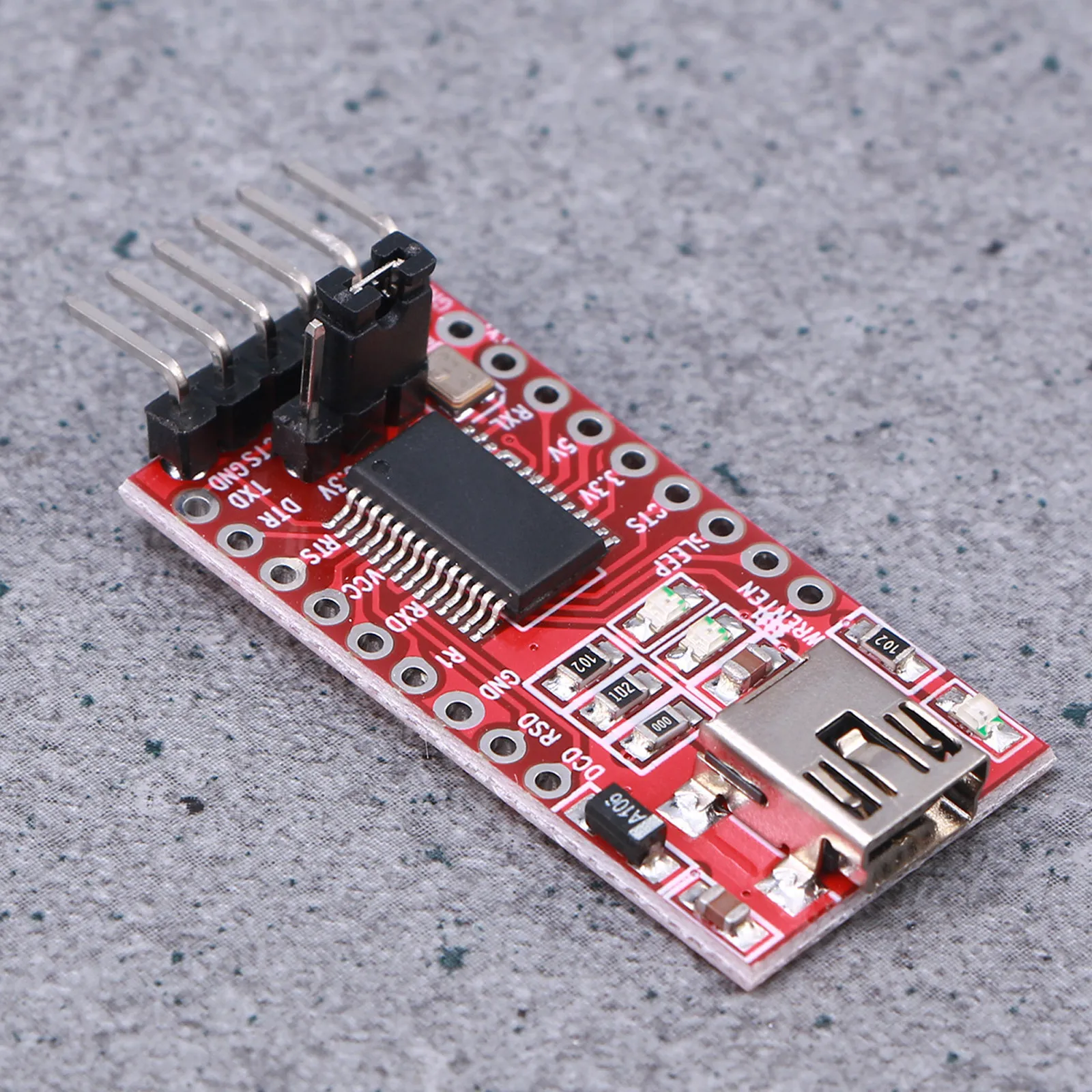 Mini USB to Ttl Adapter Module Support 3.3V 5.5V Over Current Protection Serial Communication Module USB to Ttl Adapter