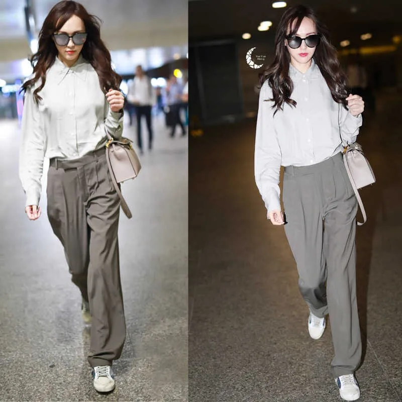 

Chic Casual Women's Shirt Professional Straight Cut Long Sleeve Collar Cotton Polyester Blend Spring Summer Base Layer Top