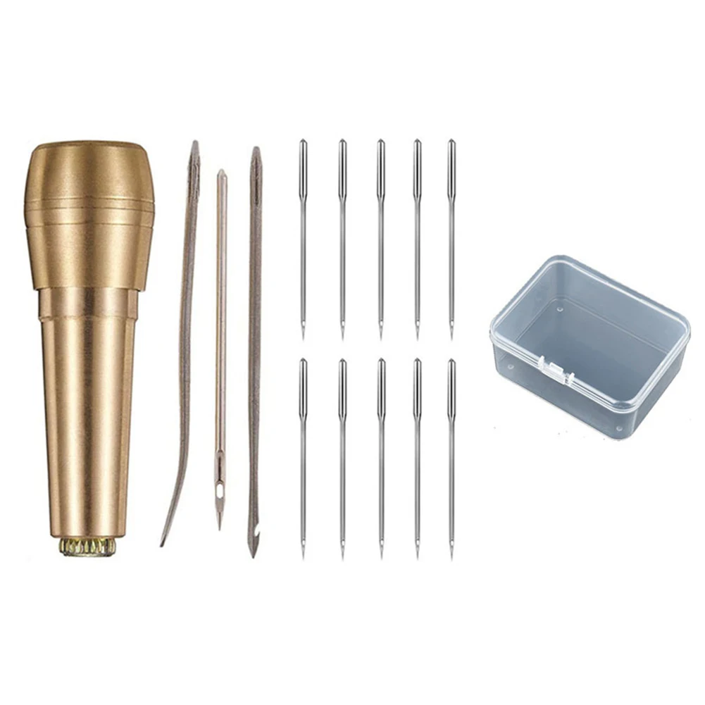 Leather Tent DIY Leather Sewing Awl Needle Copper Handle Set Copper Handle Set DIY Leather Sewing Leather Sewing Kit