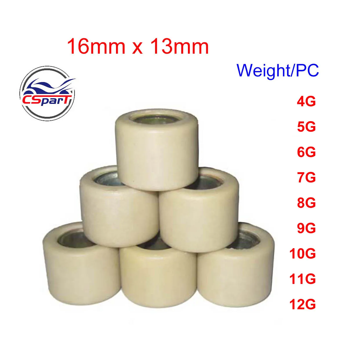 Rolki wariatora 16x13 4G ~ 12G GY6 50 50CC 80CC 139QMB Dio R1 100 100CC JR100 KYMCO PIAGGIO SYM Skuter