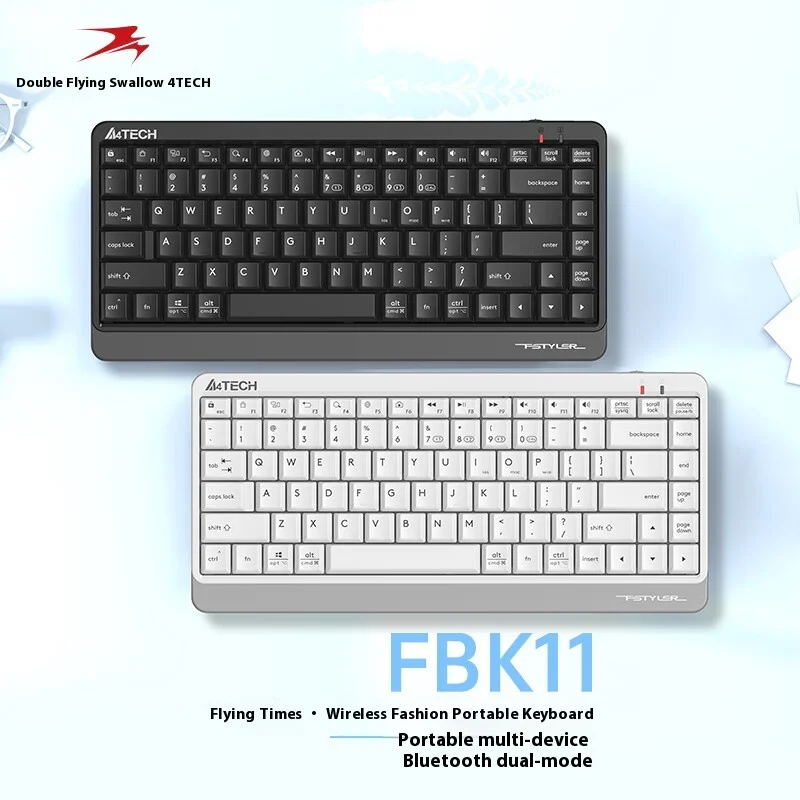 A4tech Fbk11 clavier Bluetooth sans fil pour tablette ordinateur Portable 86 touches multi-appareil clavier double Mode