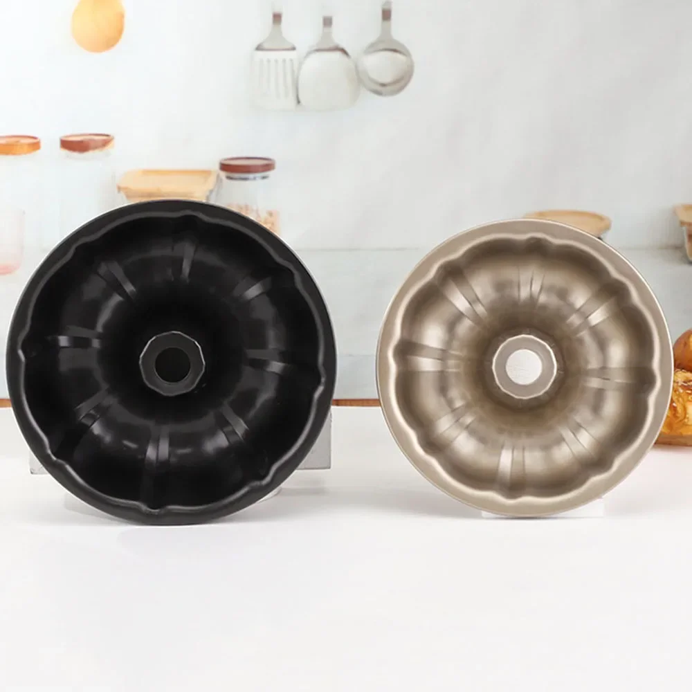 Sartenes de pastel de tubo estriado Premium, moldes de tubo de acero al carbono de alta resistencia, molde para hornear para Buntelet Bavarois Brownie, 1 ud.