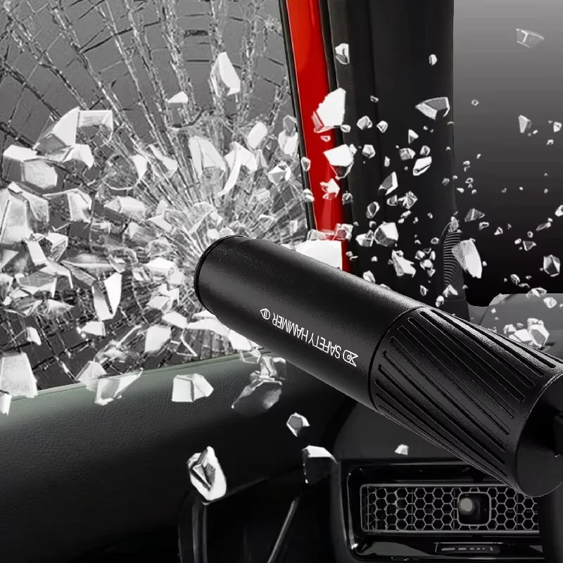 Car Safety Hammer Emergency Glass Breaker Seat Belt Cutter High Hardness Tungsten Steel 2in1 Rescue Tool Auto Accessories