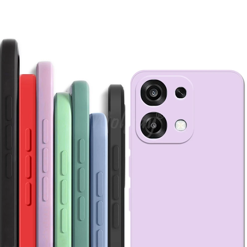 For OPPO A6 Pro Case Liquid Silicone Plain Rubber Funda OPPO A6 Pro Case Phone TPU Anti-fall Protector Cover OPPO A6 Pro Case