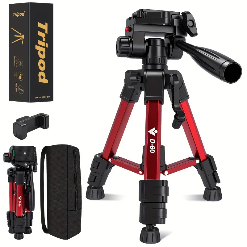 24.8 Inch Lightweight Tripod for Smartphone 360 Rotation Live Broadcast Vlogging and Micro Single Camera Photography