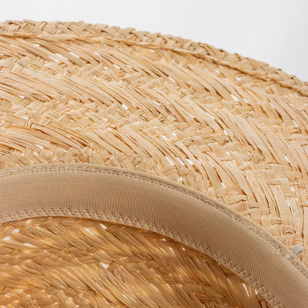 USPOP New Fashion Natural Straw Sun Hats Chic Spring-Summer Hand-Woven Raffia Wide Brim Straw Hat for Beach