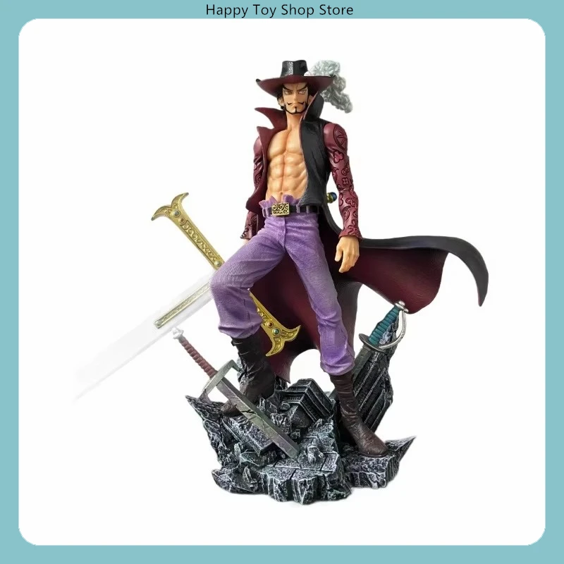 

‌28cm Dracule Mihawk Standing Anime Figure - One Piece PVC Model GK Statue Collectible for Boys Adult