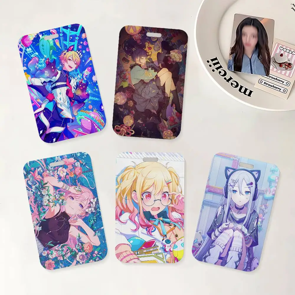 P-Project Sekai ID Holder With For Office School Name Card Credentials Case