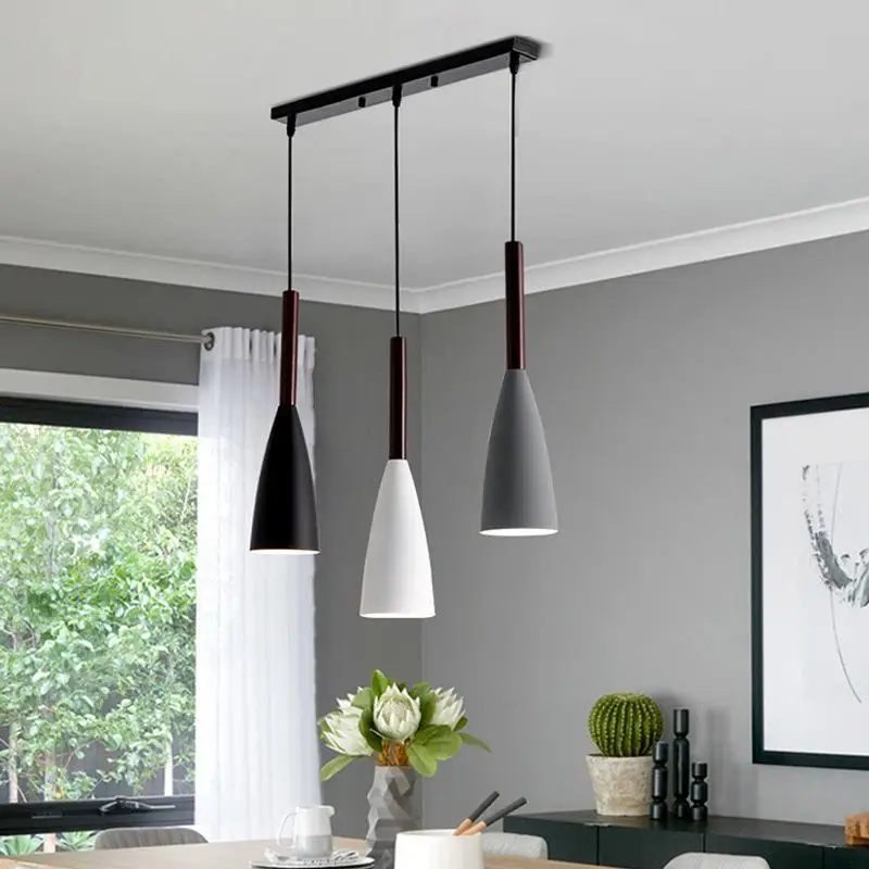 Modern living room 3 Head Lighting Nordic Minimalist Pendant Light Over Dining Table Kitchen Island Bedroom Decor Light Fixtures