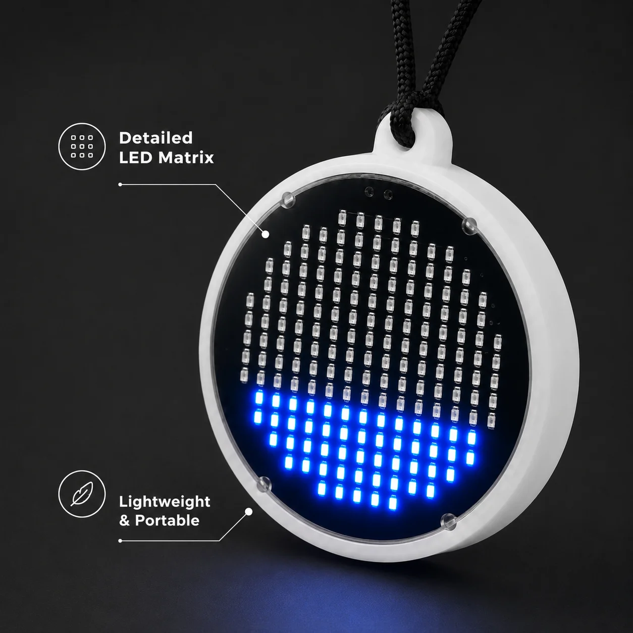 Runder LED-Anhänger mit simuliertem Wasserfluss, Leuchtende Desktop-Dekoration, Ambiente-Licht für E-Sport-Räume – Bild 4