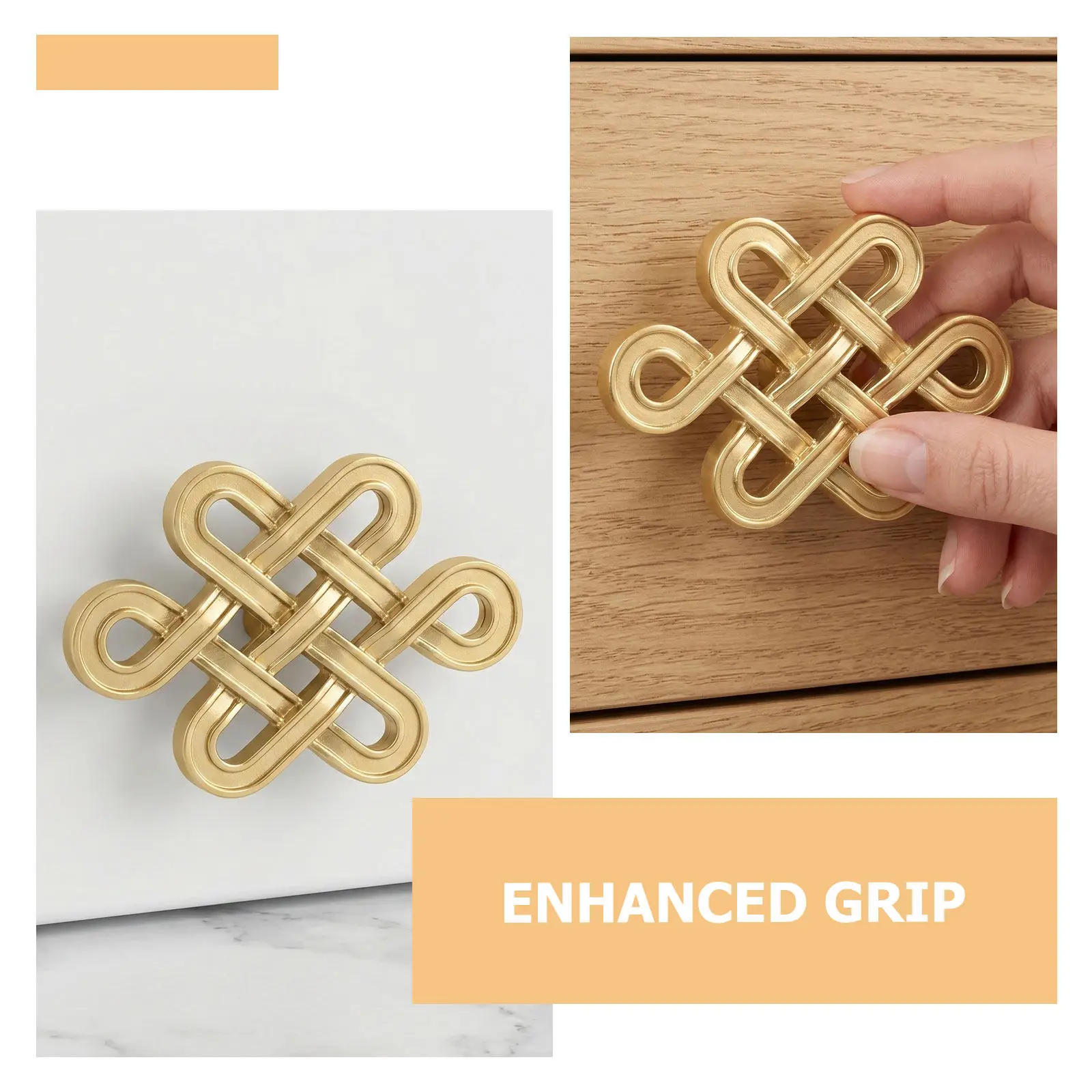 2Pcs Gold Cabinet Pull Handles Decorative Brass Drawer Knobs for Wardrobe Kitchen Dresser Furniture Hardware Gold Knobs