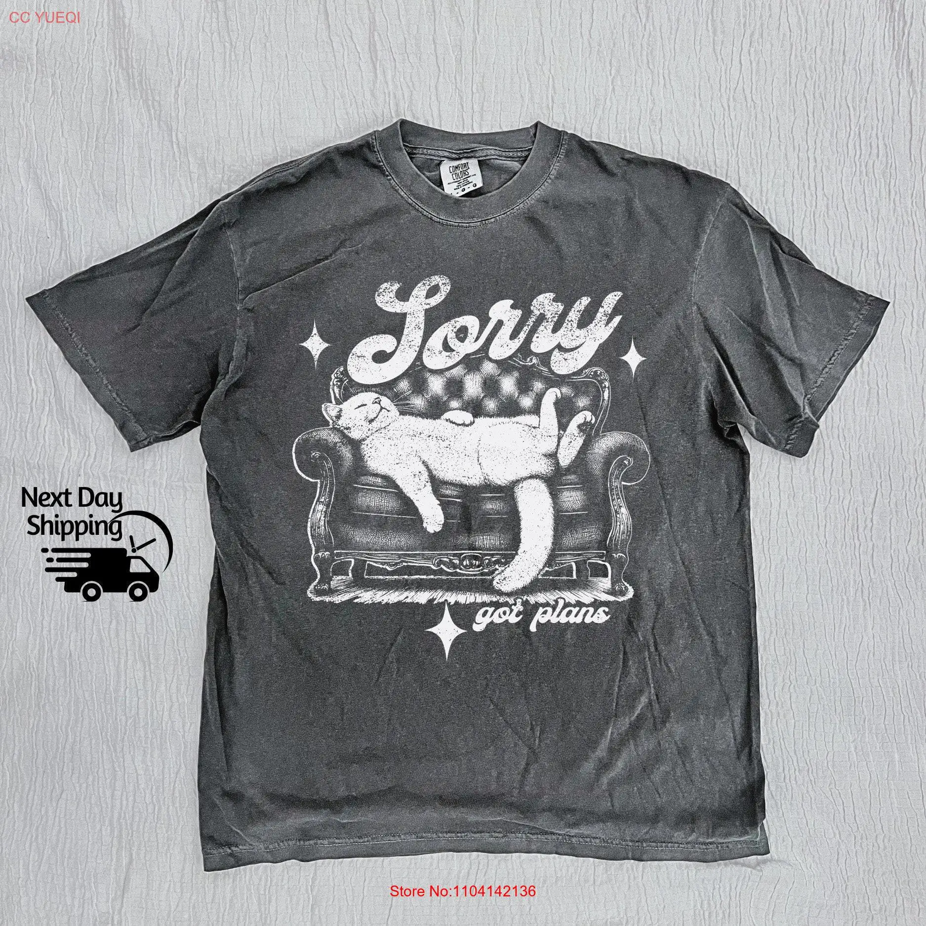 

Ретро «Извините, я получил планы», забавная футболка 90-х годов, саркастическая винтажная потертая женская футболка с длинными или короткими рукавами