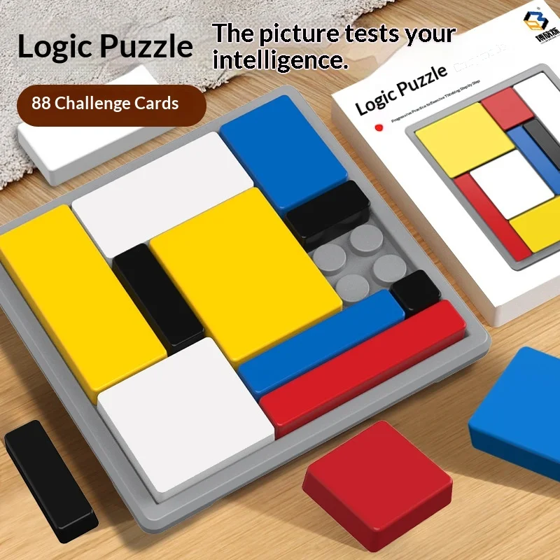 Logische puzzel, logisch denken, bouwsteenspellen, puzzelblokken, interactieve intelligentieontwikkeling, speelgoed