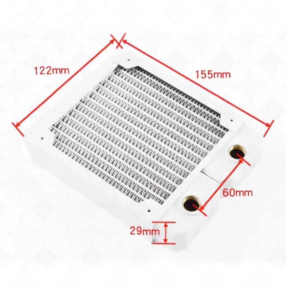 FREEZEMOD 2024 New 120mm White Copper Radiator PC Water Cooler Copper Liquid Cooling 12CM Fan TSRP-TW-White120