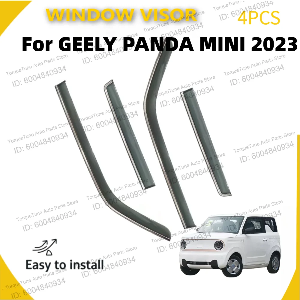 2023 GEELY PANDA MINI Rain Guards - High-Quality Tape-On Wind Deflectors, Side Window Visors, and Vent Deflectors