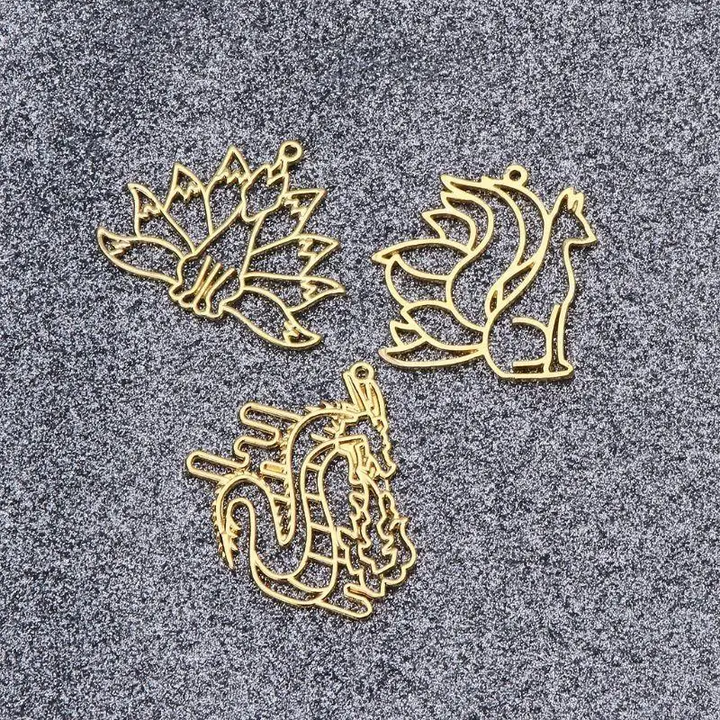 3pcs Dragon Frame Resin epoxy trasing silicone mold diy craft home motion